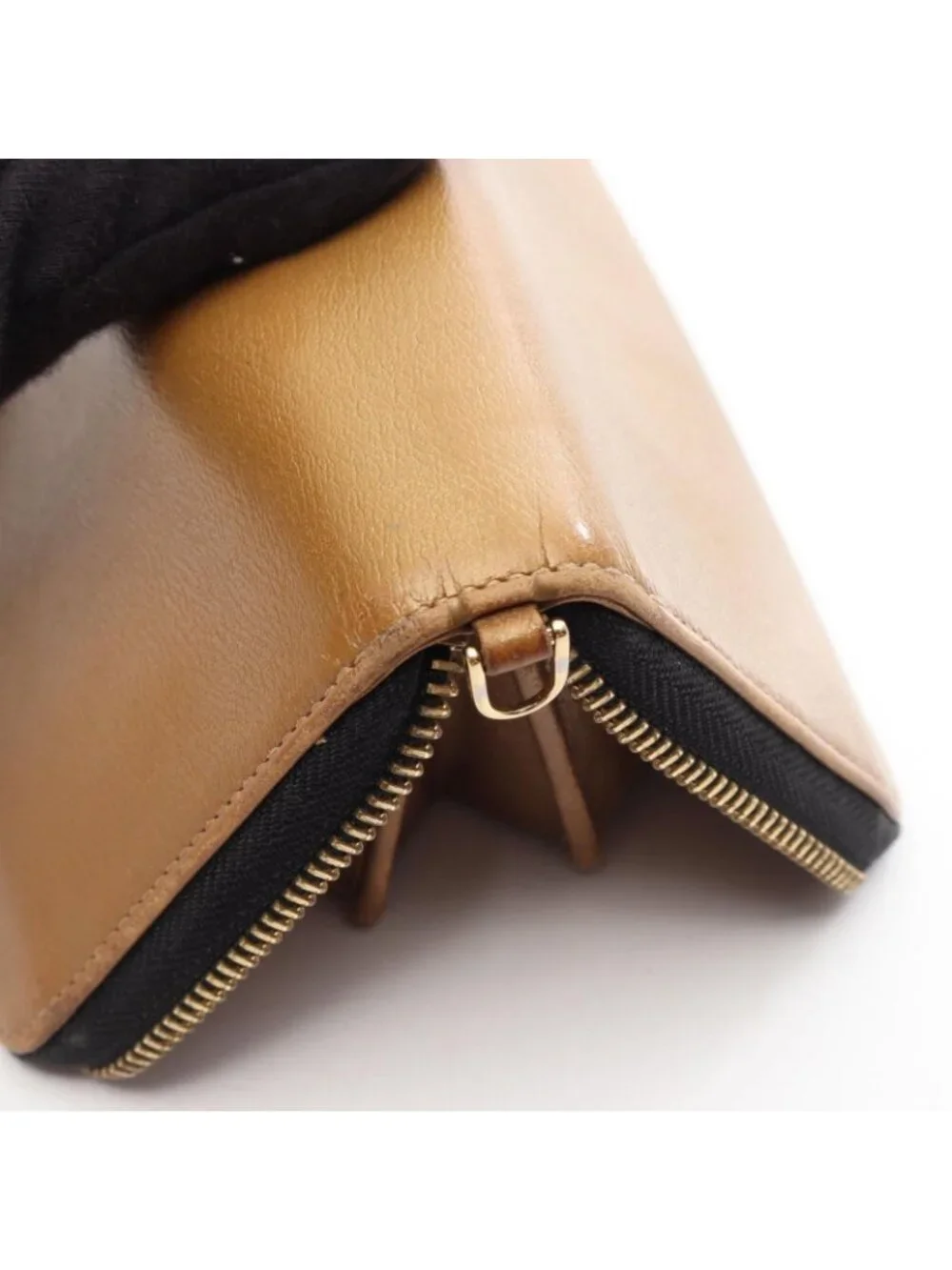 Loewe Round Length Wallet Brown Leather
